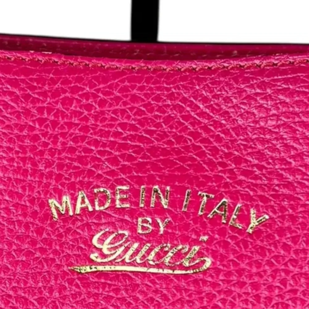 GUCCI PINK SWING TOTE 354408 pebbled leather Shopper Travel Work Everyday Bag EC - Picture 3 of 16